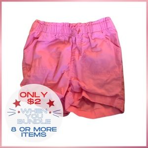 Pink elastic waist shorts